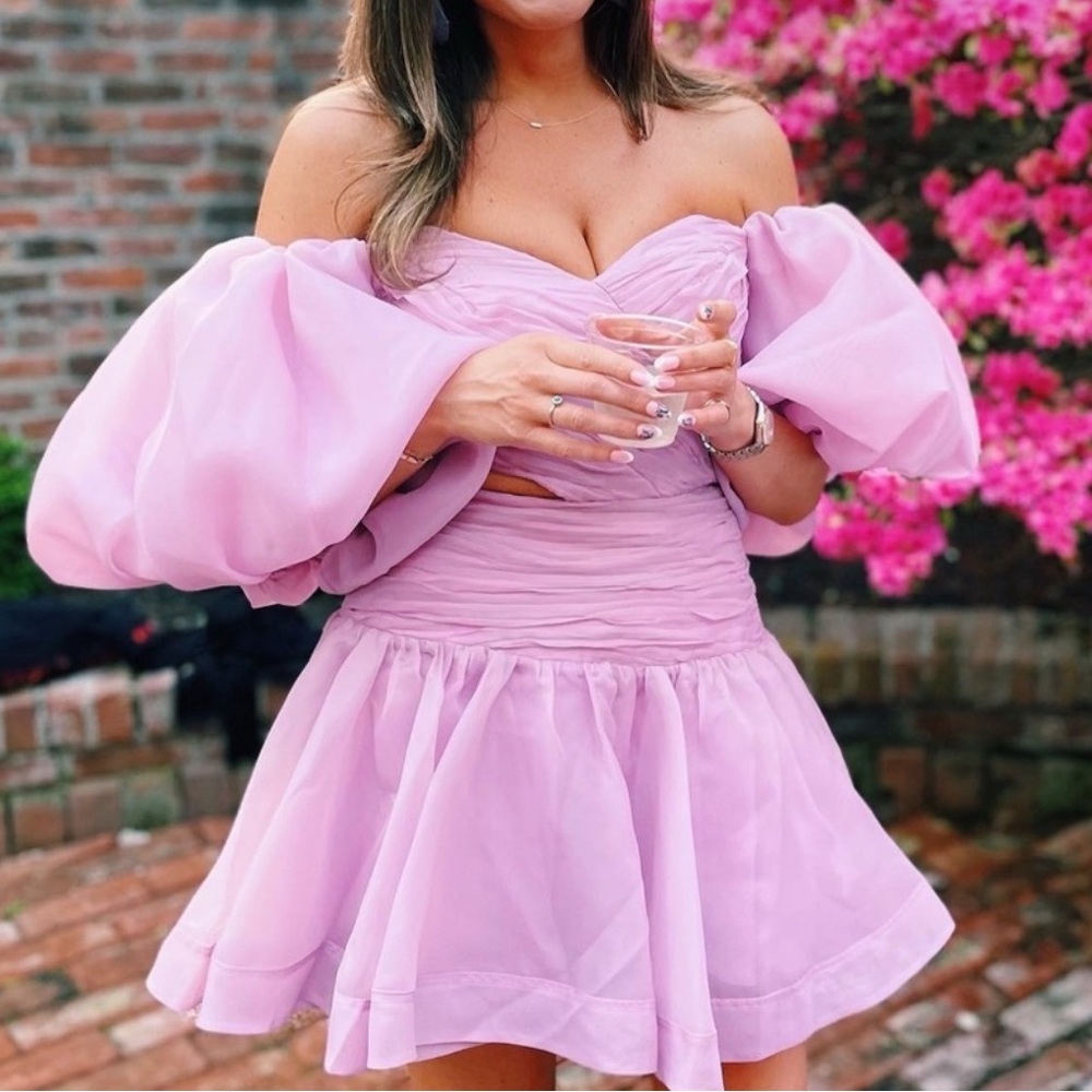 AJE Blogger’s favorite Myriad Cut Out lilac Mini Dress size M